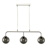 Feya 3 Light Bar Pendant Polished Chrome With Smoked Glass