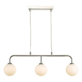 Feya 3 Light Bar Pendant Polished Chrome With Opal Glass