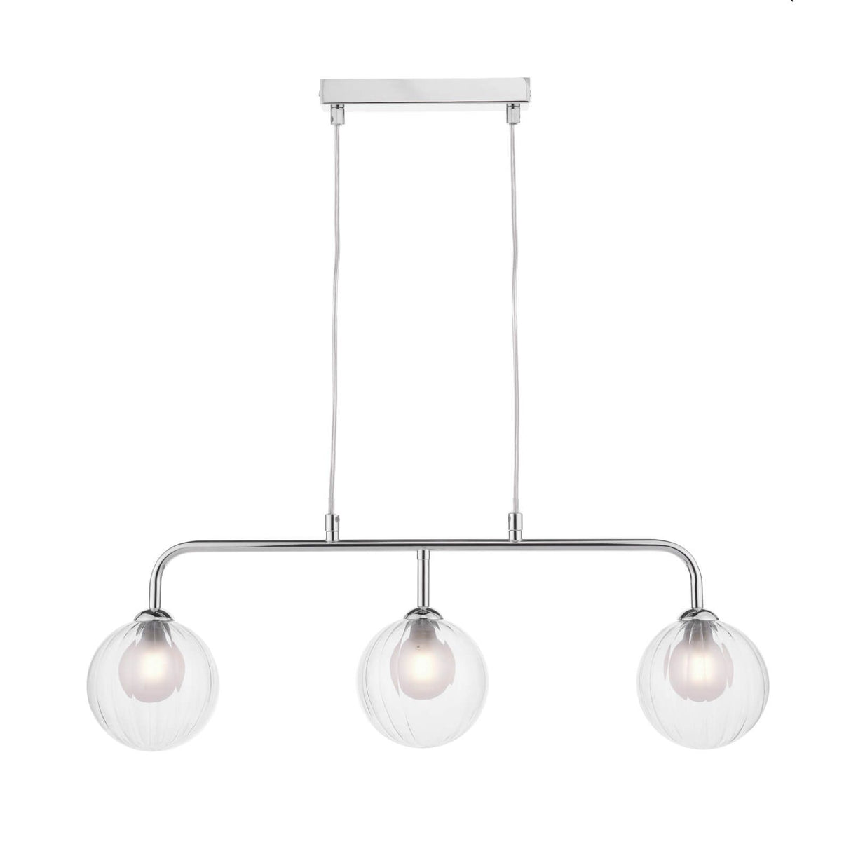 Feya 3 Light Bar Pendant Polished Chrome With Clear/Opal Glass