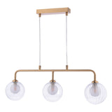Feya 3 Light Bar Pendant Antique Bronze With Clear/Opal Glass