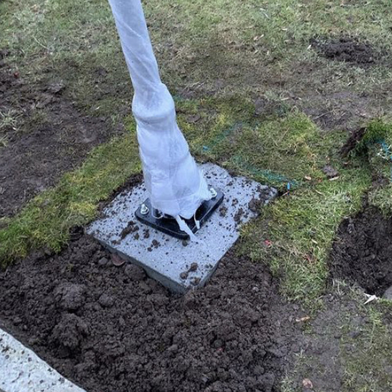 Medium foundation frame, 150mm square in galvanised steel (FF02)