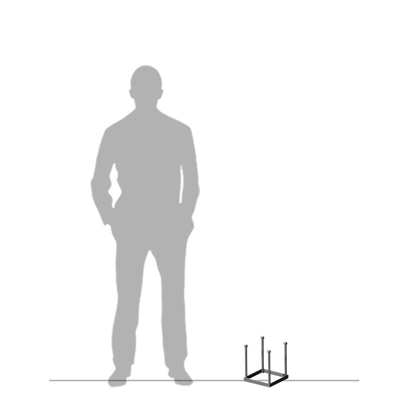 Medium foundation frame, 150mm square in galvanised steel (FF02)