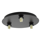 Foley 3 Light Flush Matt Black Fitting Only
