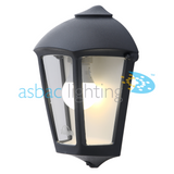 Fabio 8.5W E27 LED CCT, Modern Half Lantern, Black/Clear