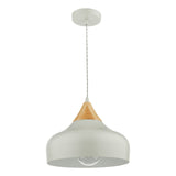 Gaucho 1 Light Single Pendant Grey And Wood
