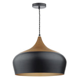 Gaucho 1 Light Pendant Black Large