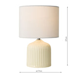 Gigi Twin Pack Table Lamp Cream With Shade