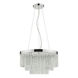 Giovana 5 Light Pendant Polished Chrome Clear Glass