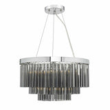 Giovana 5 Light Pendant Polished Chrome & Smoked Glass