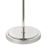 Glynis Floor Lamp Polished Nickel and Smoked Ribbed Glass