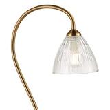 Glynis Floor Lamp Antique Bronze and Ribbed Glass