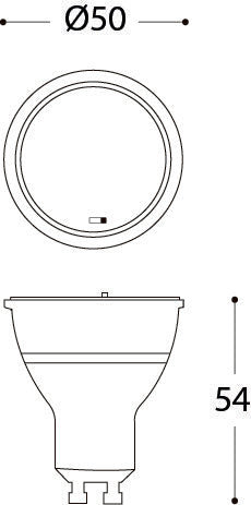 2.9W 390lm GU10 LED CCT, Lamp