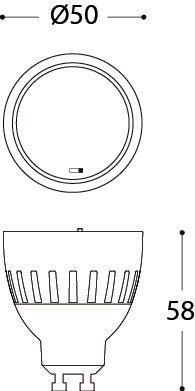 4.8W 625lm GU10 LED CCT, Lamp