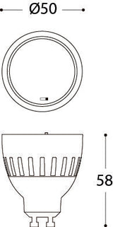 4.8W 625lm GU10 LED CCT, Lamp