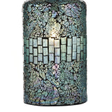 Guru Table Lamp Blue Mosaic Dual Source With Shade