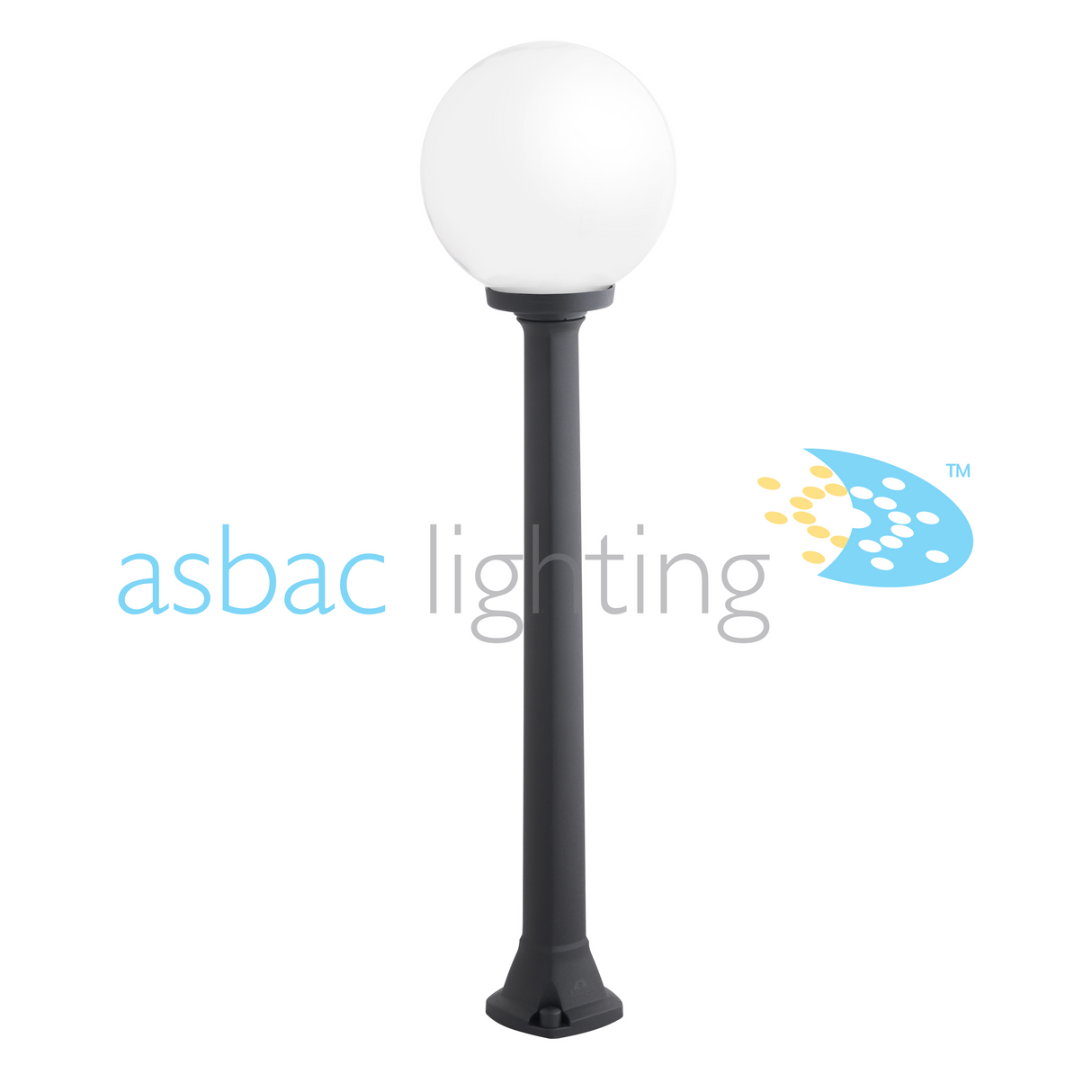 Globe 250 Modern Giaffa E27 (No Lamp), Post Globe, Black/Opal