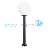 Globe 300 Modern Giaffa E27 (No Lamp), Post Globe, Black/Clear