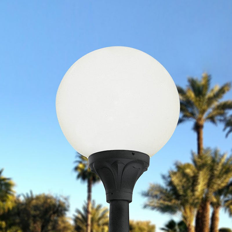 Globe 400 E27 (No Lamp) Louvre, Globe Head, Black/Clear
