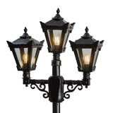 Victorian style medium triple headed lamp post 2.6m (H037)