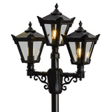 Victorian style medium triple headed lamp post 2.6m (H037)