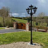 Victorian style medium triple headed lamp post 2.6m (H037)