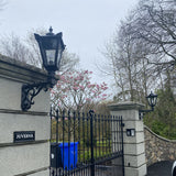 Victorian traditional cast iron wall light with decorative arm 0.97m (H041)