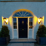 Victorian traditional cast iron wall light with decorative arm 0.58m (H043)