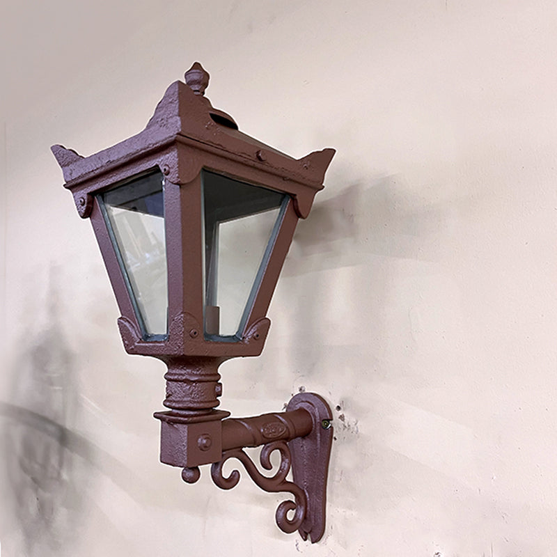 Victorian traditional wall light in dark red (H043fbr)