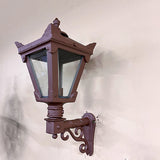 Victorian traditional wall light in dark red (H043fbr)