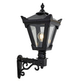Victorian traditional cast iron wall light with decorative arm 0.58m (H043)