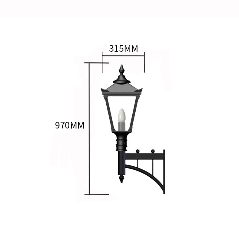 Victorian cast iron wall light with short arm 0.97m (H048)