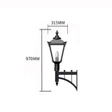 Victorian cast iron wall light with short arm 0.97m (H048)