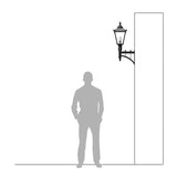 Victorian cast iron wall light with short arm 0.97m (H048)