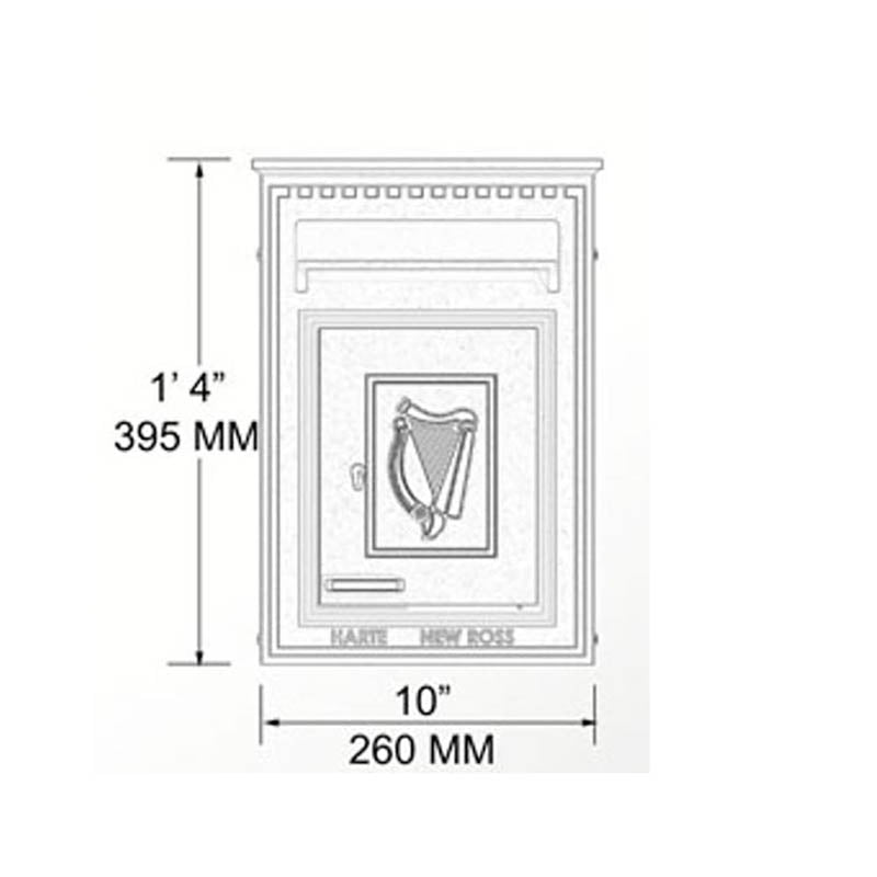 Traditional Irish Post in black for A5 sized letters (H110)