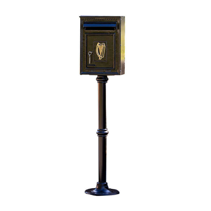 Traditional Irish Free standing postbox in black (H115)