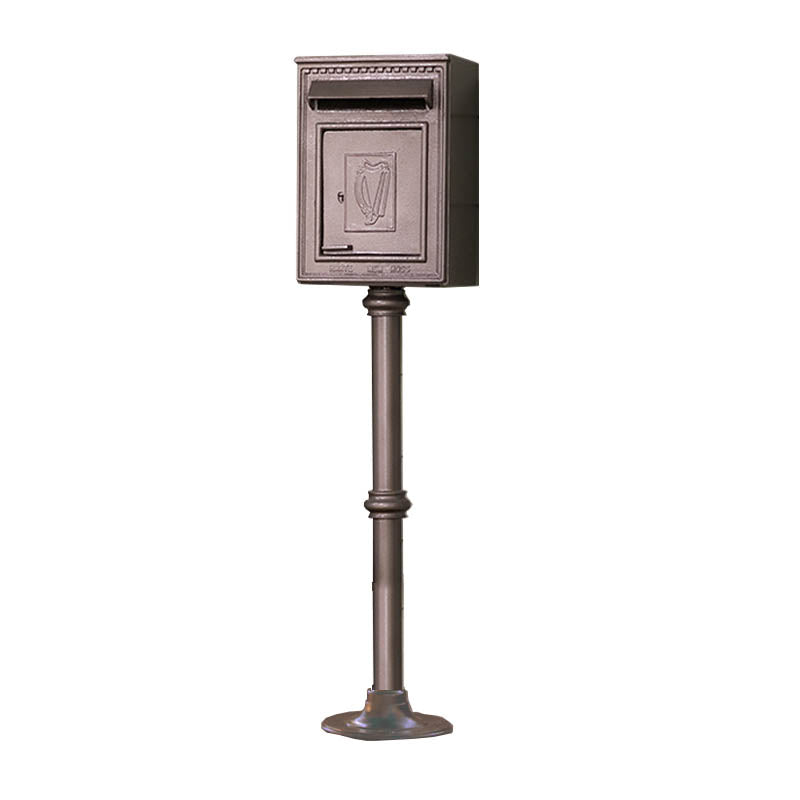 Traditional Irish Free standing postbox in pearl grey (H115)