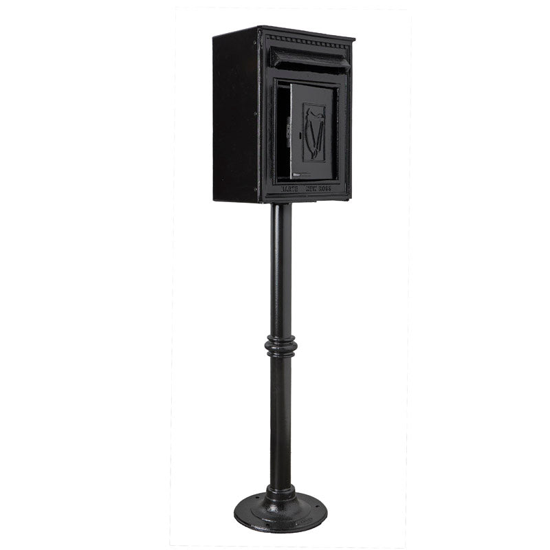 Traditional Irish Free standing postbox in black (H115)