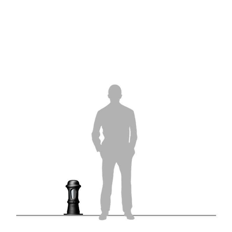 Decorative bollard light in cast iron 0.43m (H195)