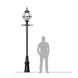 Victorian globe lamp post in cast iron 3.28m (H202)