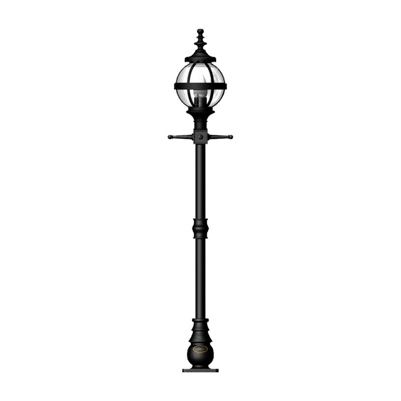 Victorian globe lamp post in cast iron 1.4m (H204)