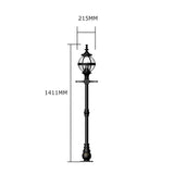 Victorian globe lamp post in cast iron 1.4m (H204)