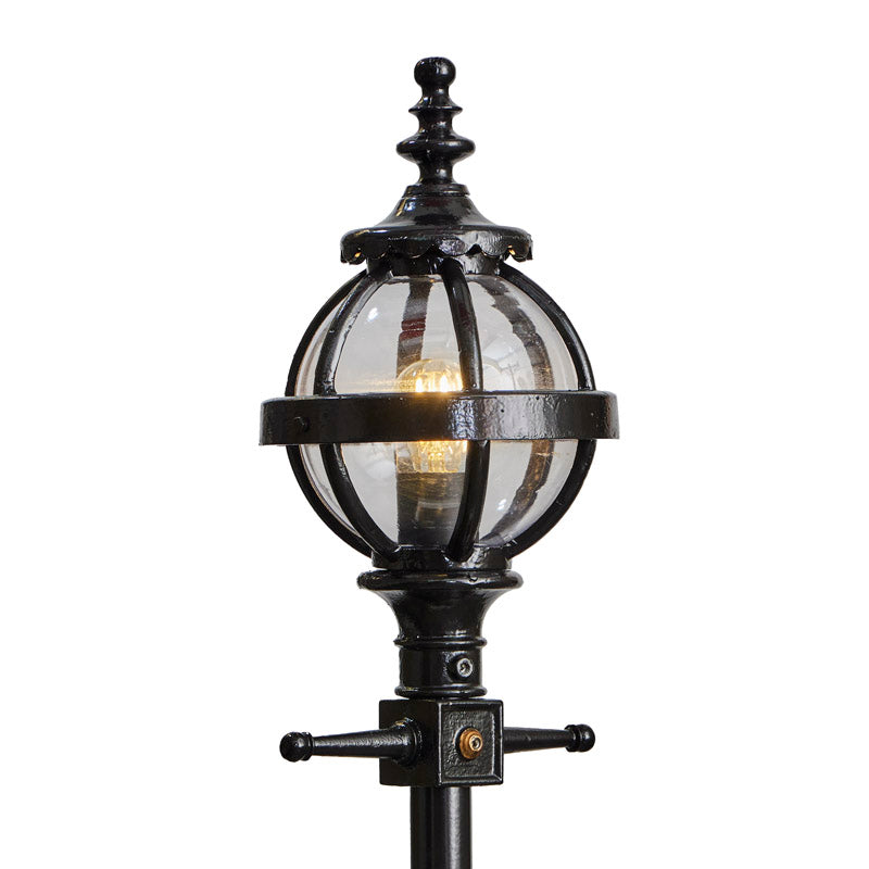 Victorian globe lamp post in cast iron 1.4m (H204)