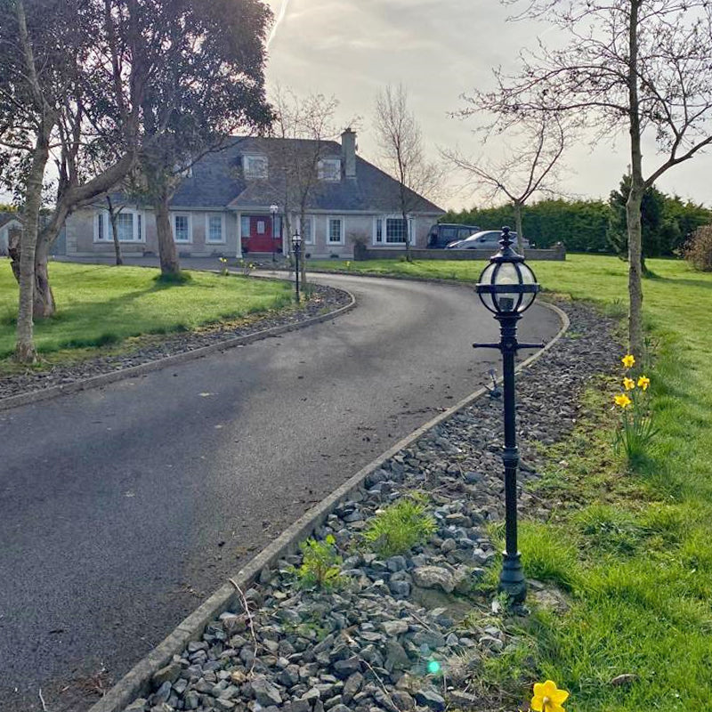 Victorian globe lamp post in cast iron 1.4m (H204)