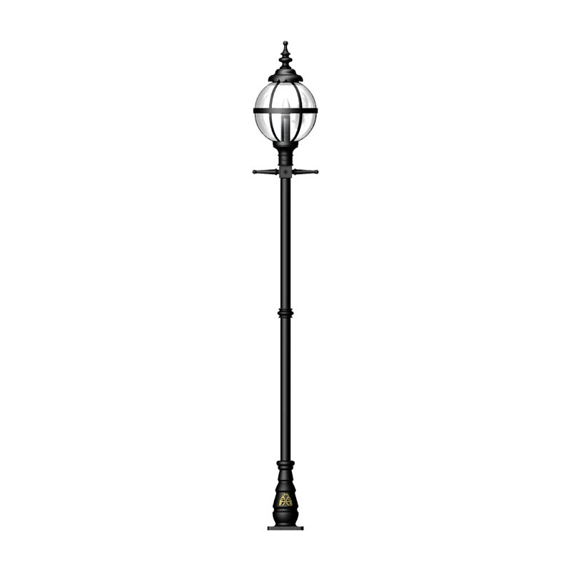 Victorian globe lamp post in cast iron 2.7m (H206)