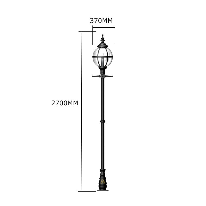 Victorian globe lamp post in cast iron 2.7m (H206)