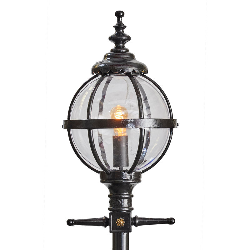 Victorian globe lamp post in cast iron 2.7m (H206)