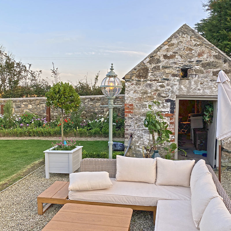 Victorian globe lamp post in cast iron 2.5m (H207)