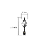 Victorian globe pedestal light in cast iron 1.1m (H208)