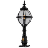 Victorian globe pedestal light in cast iron 1.1m (H208)