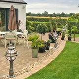 Victorian globe pedestal light in cast iron 1.1m (H208)